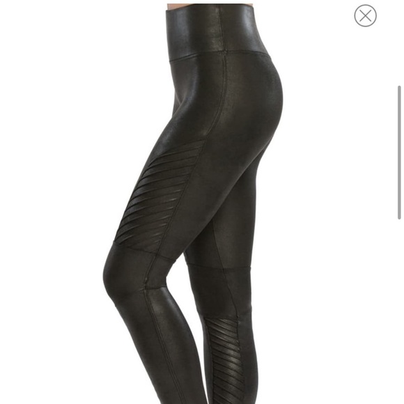SPANX Faux Leather Moto Leggings size XS - Picture 5 of 11